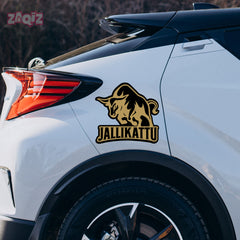 Angry Bull Head Sticker for Car and Bike