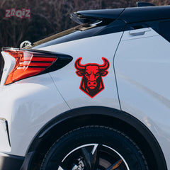 Wild Bull Charging Sticker