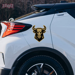 Wild Bull Charging Sticker
