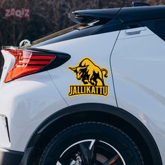 Angry Bull Head Sticker for Car and Bike
