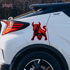 Car Bonnet Bull Sticker – Bold and Striking Shape