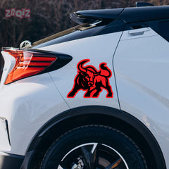 Bull Horn Logo Sticker – Aggressive Look Design