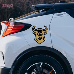 Wild Bull Charging Sticker
