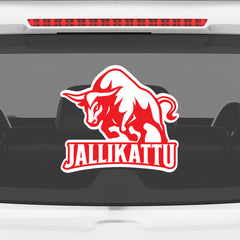 Angry Bull Head Sticker for Car and Bike