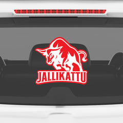 Angry Bull Head Sticker for Car and Bike