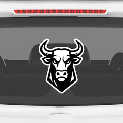 Wild Bull Charging Sticker