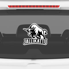Angry Bull Head Sticker for Car and Bike