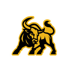 Bull Horn Logo Sticker – Aggressive Look Design