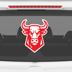 Wild Bull Charging Sticker