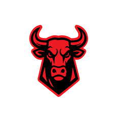 Wild Bull Charging Sticker