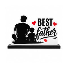 Dad and Little One Heartwarming Acrylic Display Artwork