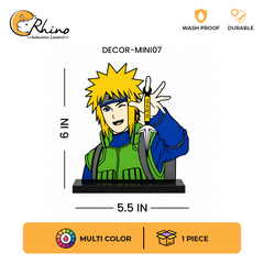 Naruto Minato Namikaze Anime Caricature Acrylic Desk Decor Stand