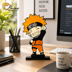 Naruto Uzumaki Chibi Anime Caricature Acrylic Desk Decor Stand