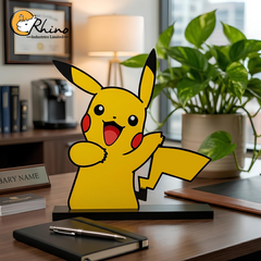 Pikachu Anime Caricature Acrylic Desk Decor Stand for Bedroom & Office