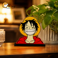 Luffy Anime Caricature Stand – Acrylic Desk Decor for Anime Lovers