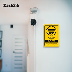 Security Camera Warning Sign Board