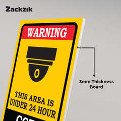 Golden Yellow and Black Safety Label