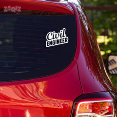 Bold Civil Engineer Car Decal