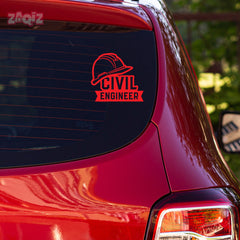 Road Safe Civil Engineer Decal for Vehicles