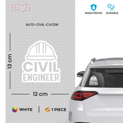 Compact Civil Engineer Car Window Sticker
