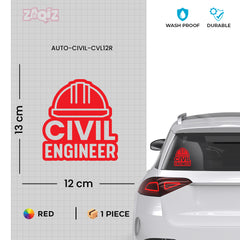 Compact Civil Engineer Car Window Sticker