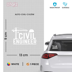 Proud Civil Engineer on Board Sticker