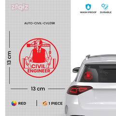 Professional Civil Engineer Car Window Decal
