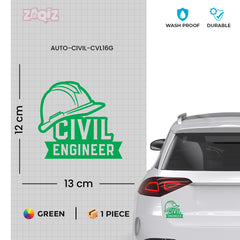 Road Safe Civil Engineer Decal for Vehicles