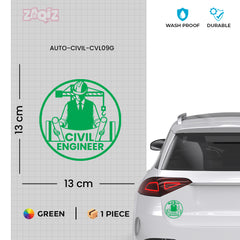 Professional Civil Engineer Car Window Decal