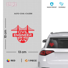 Road Awareness Civil Engineer Decal