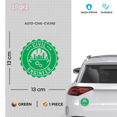 Elegant Civil Engineer Sticker for SUVs