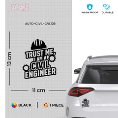 Proud Civil Engineering Expert Sticker for Vehicles