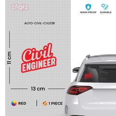 Bold Civil Engineer Car Decal