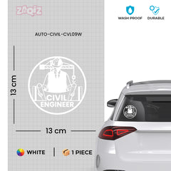 Professional Civil Engineer Car Window Decal