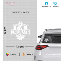 Civil Engineer on Duty Car Sign