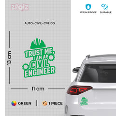 Proud Civil Engineering Expert Sticker for Vehicles