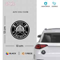 Civil Engineer Shield Decal for Road Safety