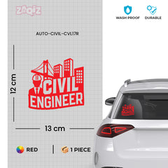 Classic Civil Engineer Life Sticker for Cars