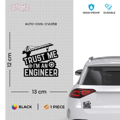 Durable Civil Engineer Vehicle Sticker