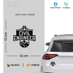 Civil Engineer on Duty Car Sign