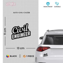 Bold Civil Engineer Car Decal