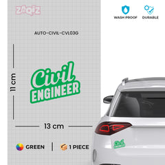 Bold Civil Engineer Car Decal
