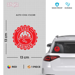 Elegant Civil Engineer Sticker for SUVs