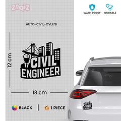 Classic Civil Engineer Life Sticker for Cars