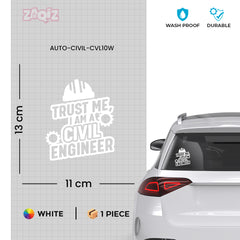 Proud Civil Engineering Expert Sticker for Vehicles
