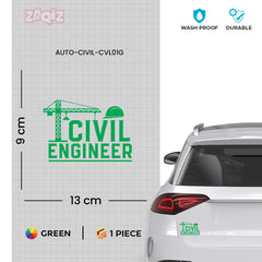 Proud Civil Engineer on Board Sticker