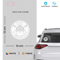 Civil Engineer Shield Decal for Road Safety