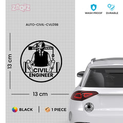Professional Civil Engineer Car Window Decal