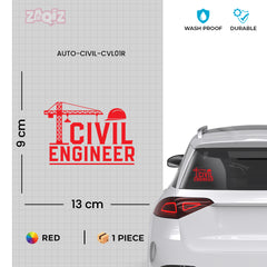 Proud Civil Engineer on Board Sticker