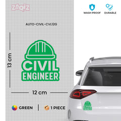 Compact Civil Engineer Car Window Sticker
